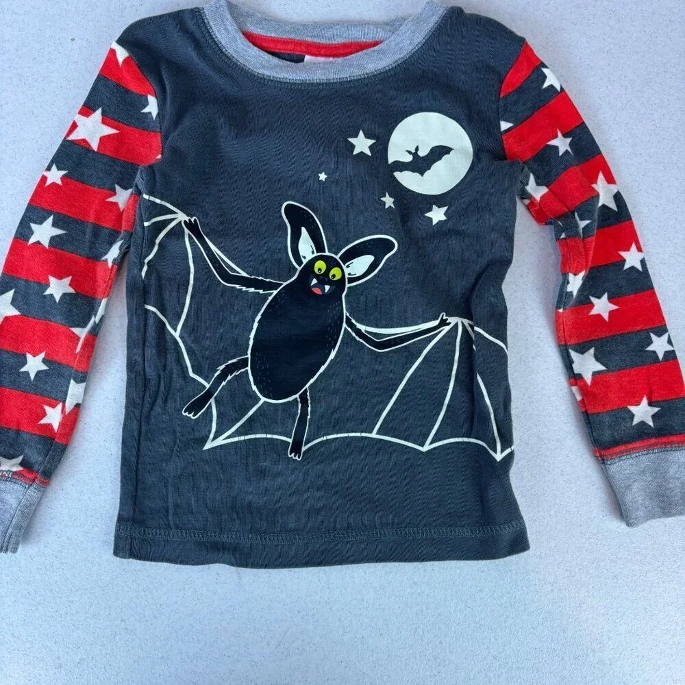 Mini Boden Glow in the Dark Bat Long John Pajamas 3